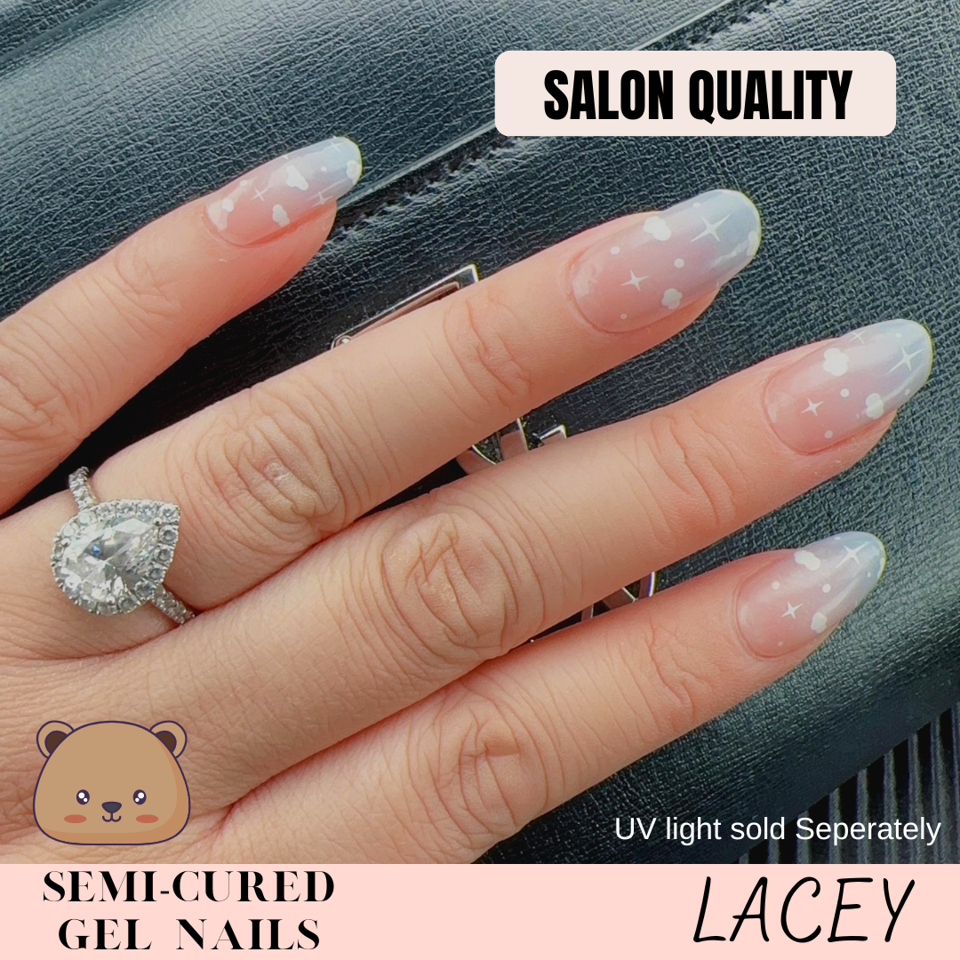 Semi-cured gel nails "Lacey"