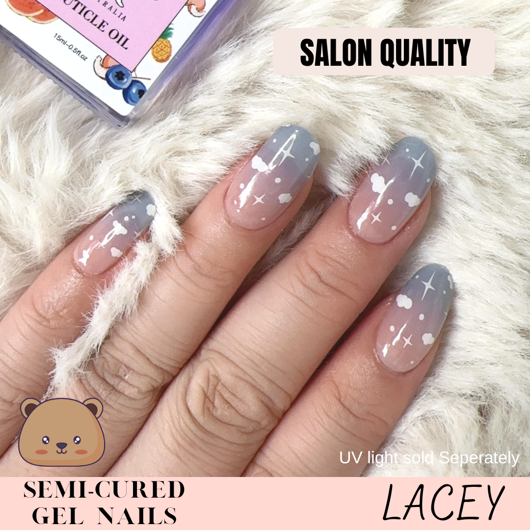 Semi-cured gel nails "Lacey"