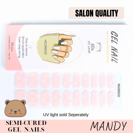 Semi-cured gel nails "Mandy"