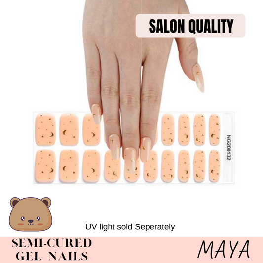 Semi-cured gel nails "Maya"