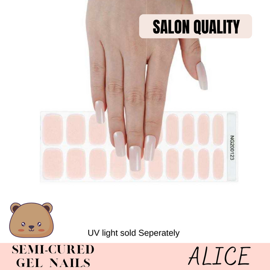 Semi-cured gel nails "Alice"