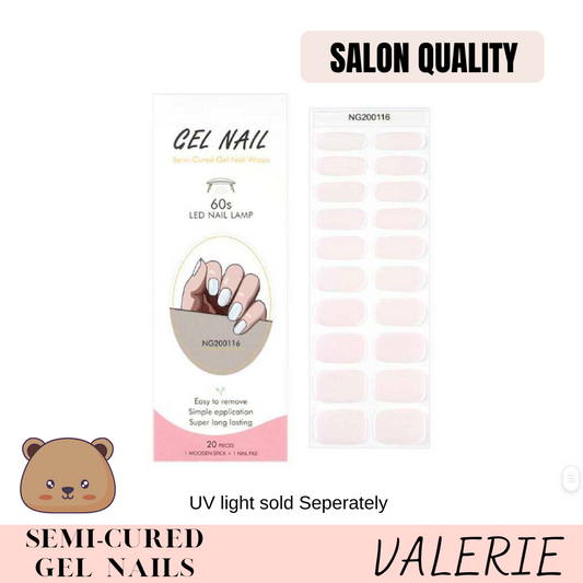 Semi cured gel nails "Valerie"