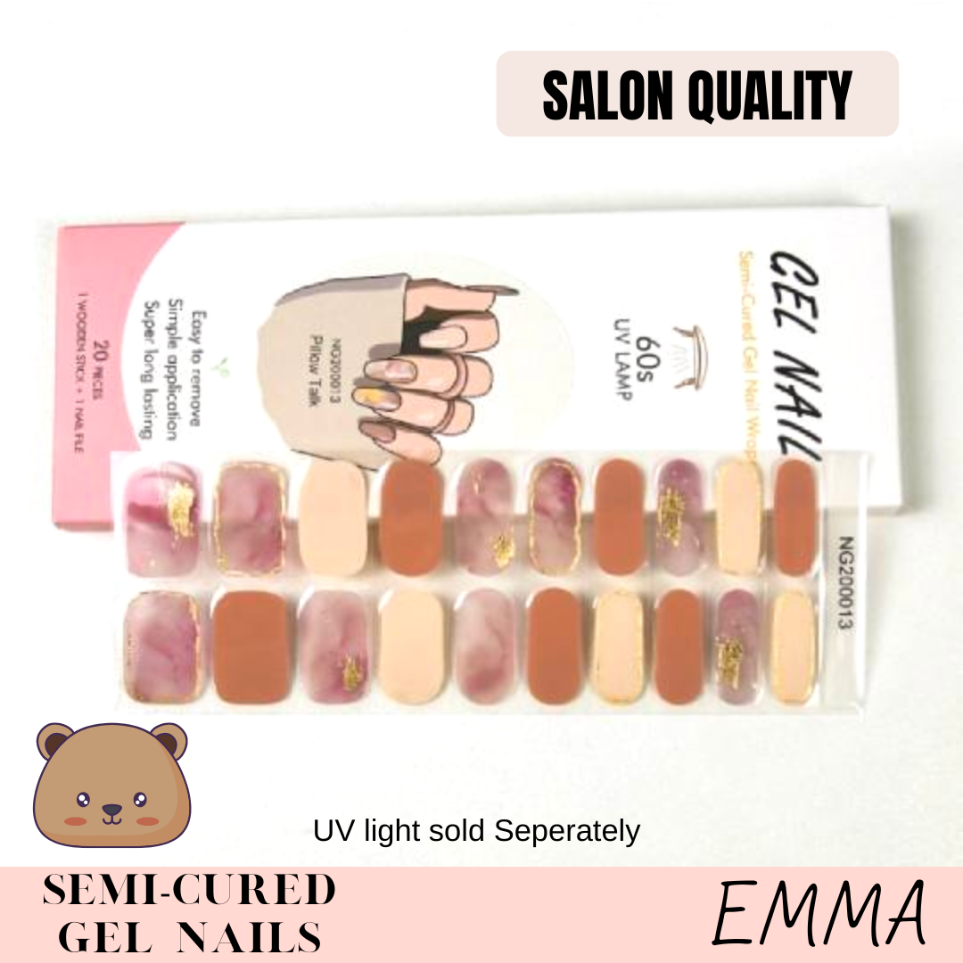 Semi-cured gel nails "Emma"