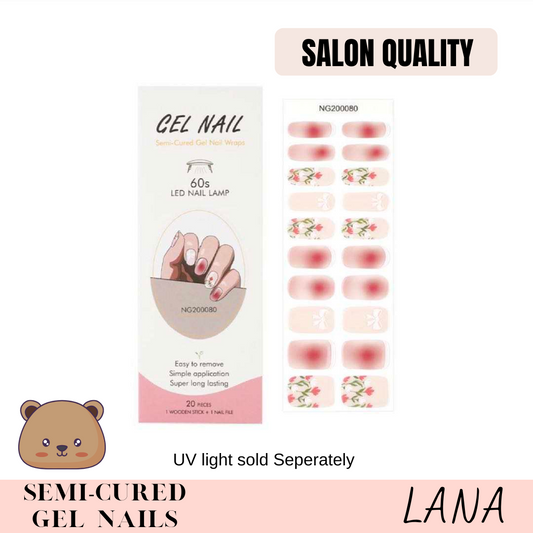 Semi-cured gel nails "Lana"