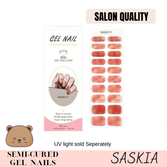 Semi-cured gel nails "Saskia"