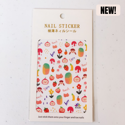 Kawaii Nail Stickers "Peachy Love"