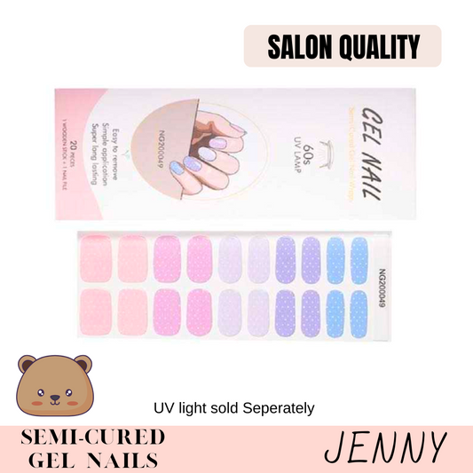 Semi-cured gel nails "Jenny"