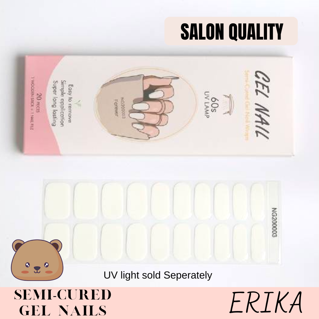 Semi-cured gel nails "Erika"