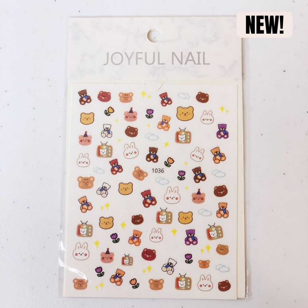 Kawaii Nail Stickers "Bear Bunny"