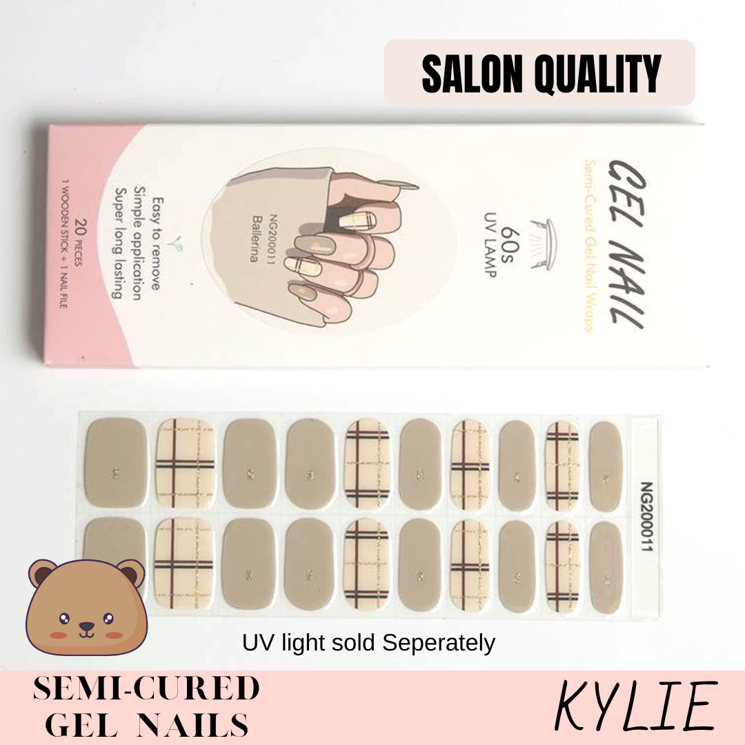 Semi-cured gel nails "Kylie"