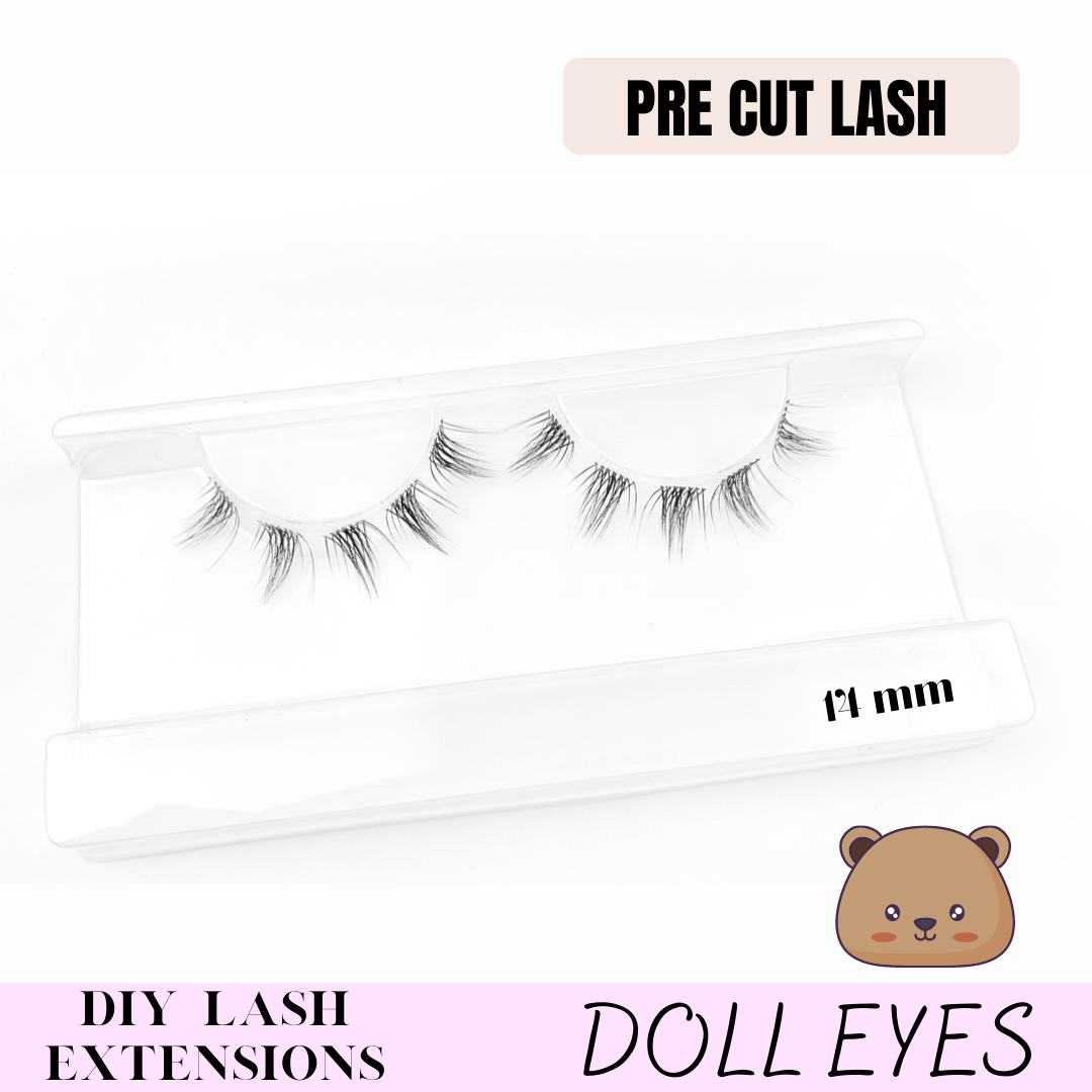 Pre cut DIY eyelash extensions "Doll eyes"