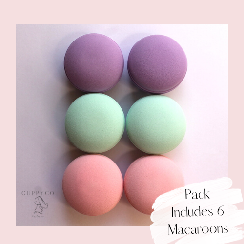 French Macaroon 6 Pack Beauty Sponge Puff