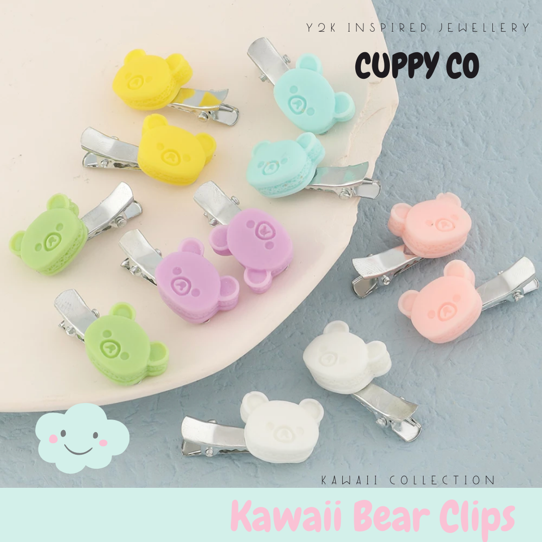 Kawaii Bear "Pack of 12 Clips"