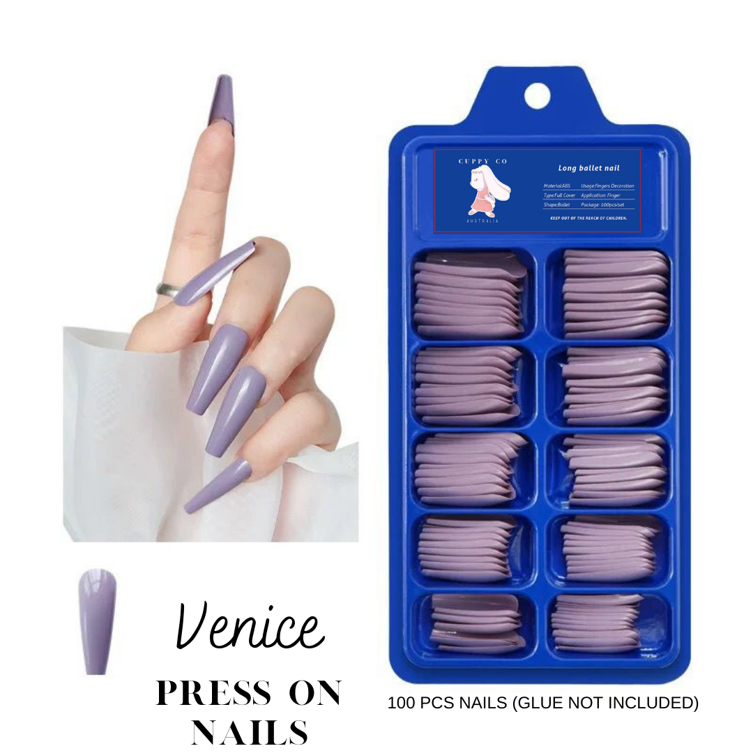 Ballet 100 PCS Press On Nails #25 "Venice"