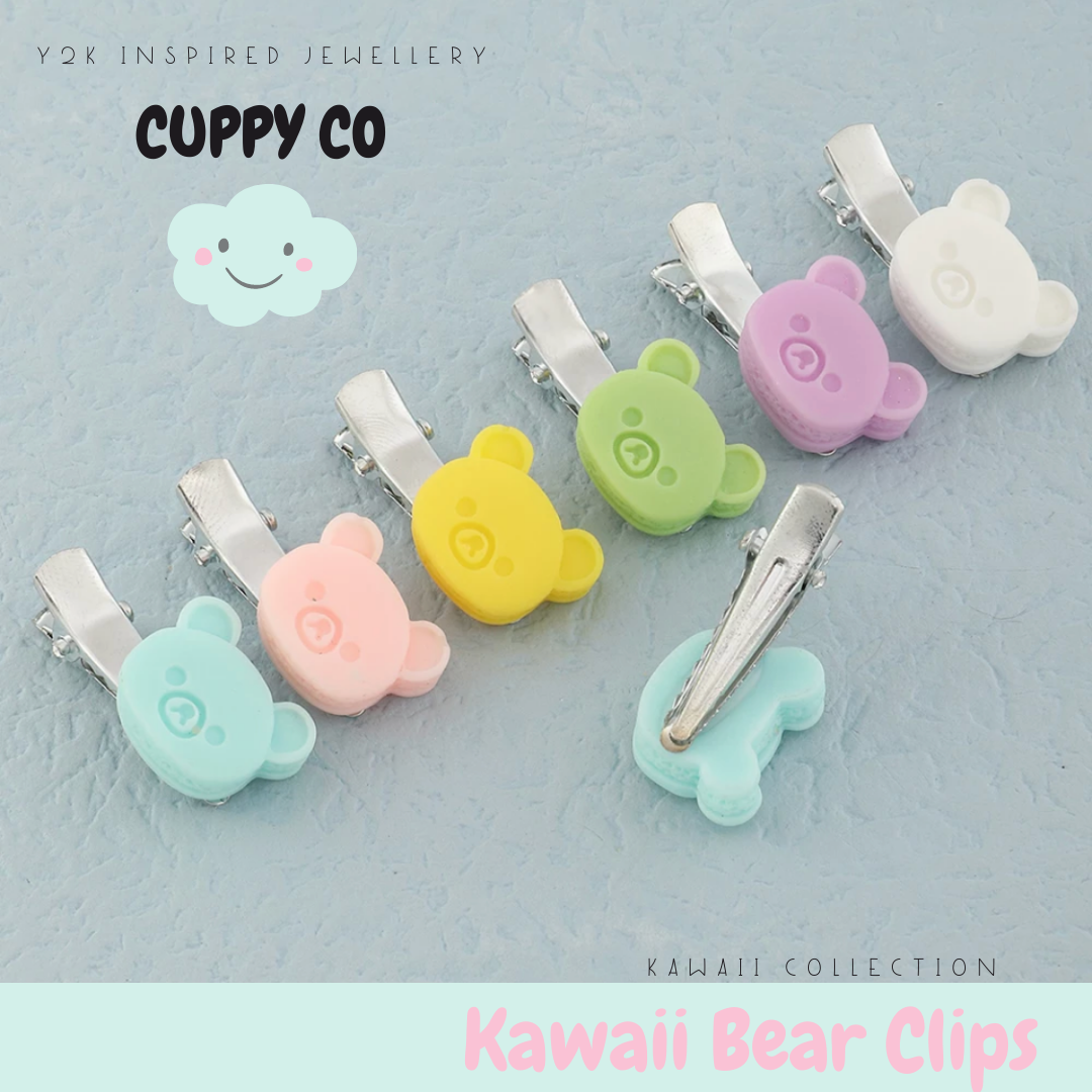 Kawaii Bear "Pack of 12 Clips"