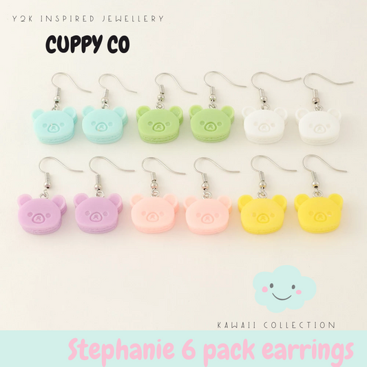 Stephanie 6 Pack Earrings