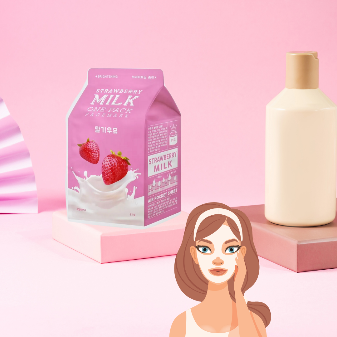 Strawberry Milk One Pack Face Sheet Mask