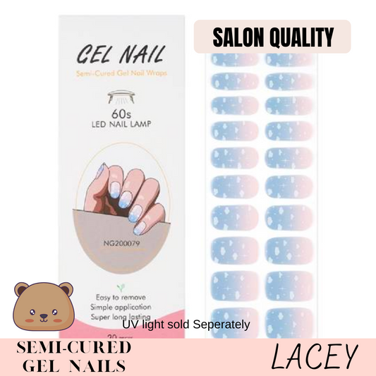 Semi-cured gel nails "Lacey"